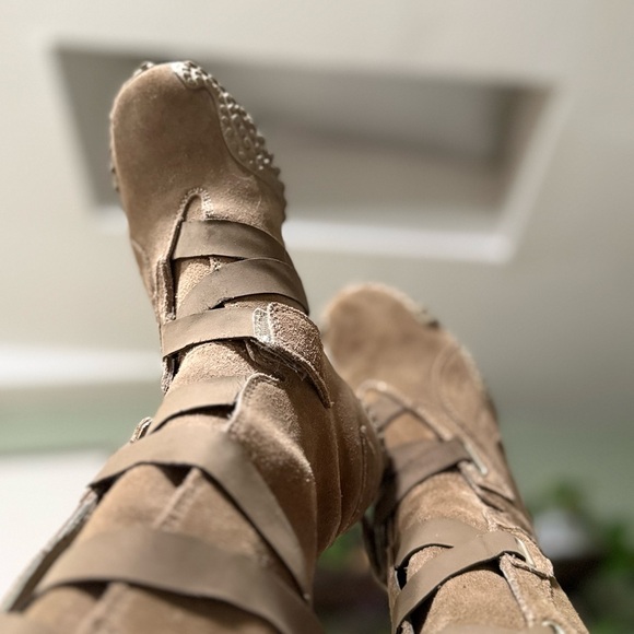 Rare Vintage Puma Alto Mostro Brown Suede Moto Boots 7.5 / 38 - Picture 9 of 12